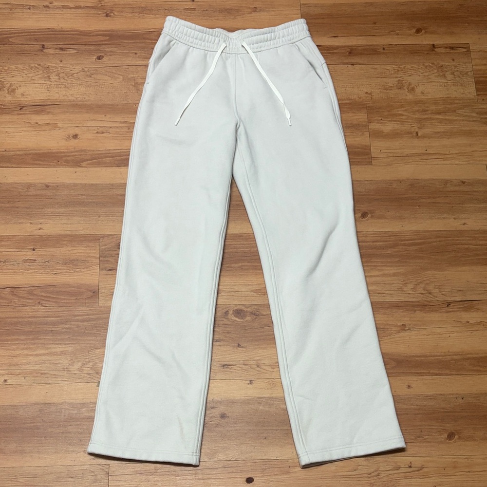CRZ YOGA Milky White Wide-Leg Sweatpants | Size Medium
